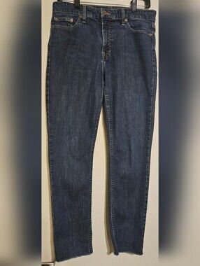Lucky Brand Skinny Jeans in Light Blue with Tan Stitching, size 8.